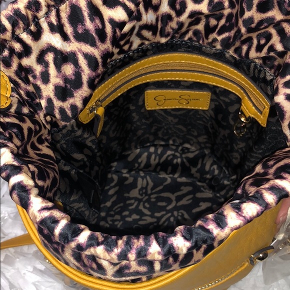 Jessica Simpson Arden Purse Mustard and Leopard - Picture 5 of 8